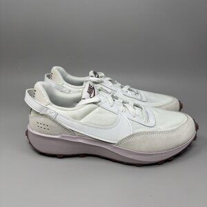 Nike Womens Waffle Debut DH9523-106 White Running Shoes Sneakers Size 8